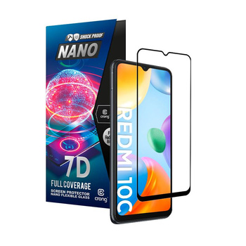 Crong 7D Nano Flexible Glass – Shatterproof 9H hybrid glass for the entire Xiaomi Redmi 10C screen