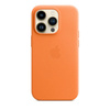 Apple Leather Case - Bőr tok MagSafe-zárolóval iPhone 14 Pro készülékhez (narancssárga)