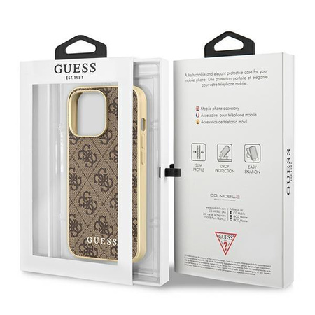 Guess 4G Collection MagSafe - Étui pour iPhone 13 Pro Max (marron)