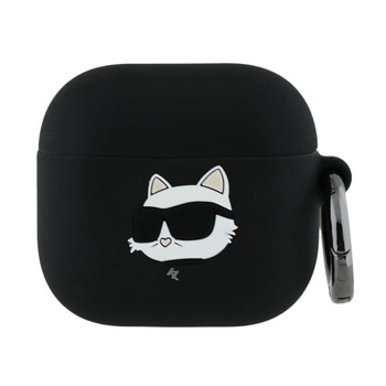 Karl Lagerfeld Silicone Choupette Head 3D - AirPods 4 Case (black)