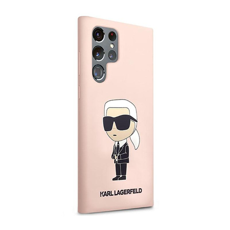 Karl Lagerfeld Silikonové pouzdro NFT Ikonik - Samsung Galaxy S23 Ultra (růžové)