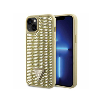 Guess Strass-Dreieck - iPhone 14 Hülle (Gold)