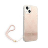 Guess 4G Print Cord - Tasche mit Umhängeband iPhone 14 (rosa)