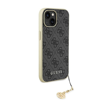 Guess 4G Charms Collection - pouzdro na iPhone 15 (šedé)