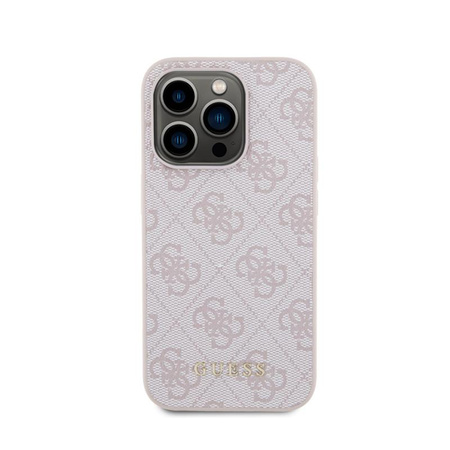 Guess 4G Metal Gold Logo - pouzdro pro iPhone 15 Pro (růžové)