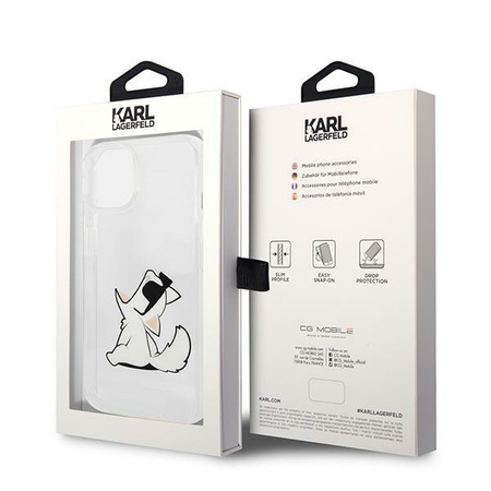 Karl Lagerfeld Choupette Fun-Sonnenbrille - iPhone 14 Etui (Transparent)