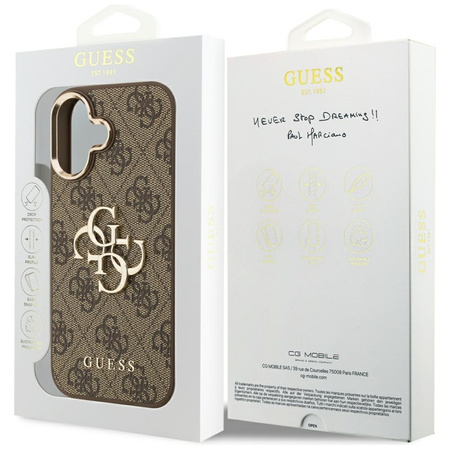 Guess 4G Big 4G Classic Logo - Case iPhone 17 (Brown / Gold)