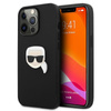 Karl Lagerfeld PU Leather Karl's Head Metal - Etui iPhone 13 Pro Max (czarny)