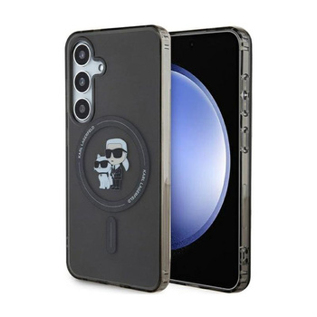 Karl Lagerfeld IML Karl & Choupette Glitter MagSafe - pouzdro Samsung Galaxy S24 (černé)