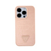 Guess Croco Triangle Metal Logo - Tasche für iPhone 15 Pro (Pink)