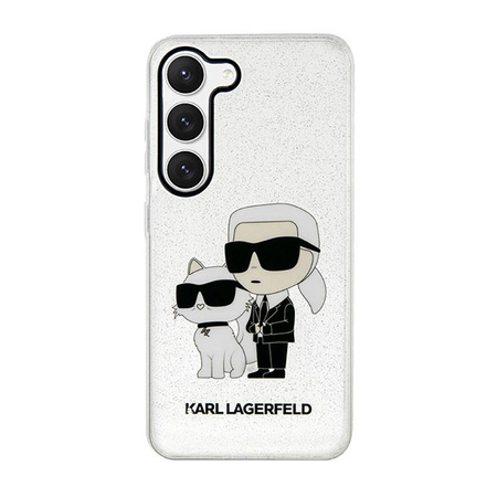 Karl Lagerfeld IML Glitter NFT Karl & Choupette - Samsung Galaxy S23+ Tasche (Transparent)