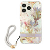 Guess Flower Cord - Etui ze smyczką iPhone 13 Pro Max (Purple)