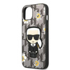 Karl Lagerfeld Iconic Karl Flower - Coque pour iPhone 13 Mini (gris)