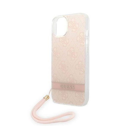 Guess GUOHCP14MH4STP iPhone 14 Plus 6,7" różowy/pink hardcase 4G Print Strap