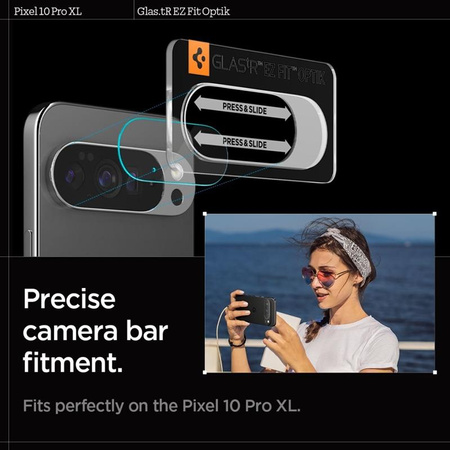 Spigen Optik GLAS.TR Camera Protector 2-Pack - Ochranné sklo na objektiv pro Google Pixel 10 Pro XL (Crystal Clear)