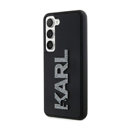 Karl Lagerfeld 3D Rubber Glitter Logo - Samsung Galaxy S23+ Tasche (schwarz)