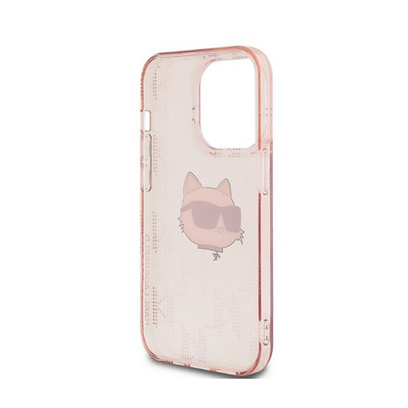 Karl Lagerfeld IML Choupette Head & Monogram - iPhone 13 Pro Max Tasche (rosa)