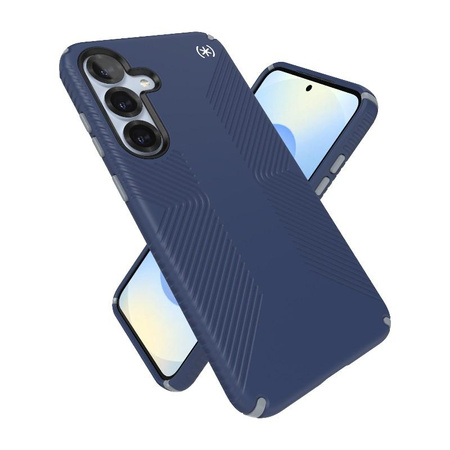 Speck Presidio2 Grip Magnet - Samsung Galaxy S25+ / 24+ MagSafe Hülle (Küstenblau/Staubgrau/Weiß)