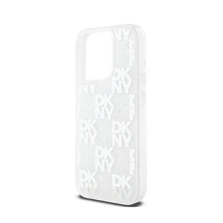 DKNY Liquid Glitter Multilogo - iPhone 15 Pro Case (white)