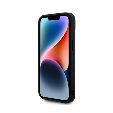 Guess Rhinestone Metal Logo - Case for iPhone 15 (Pink)