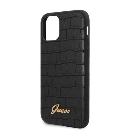 Pouzdro Guess Croco - pouzdro pro iPhone 11 (černé)