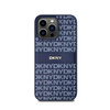 DKNY Leather Mono Stripe & Metal Logo - iPhone 15 Pro Max Case (blue)