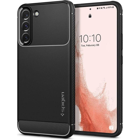 Spigen Rugged Armor - Gehäuse für Samsung Galaxy S22 (Schwarz)