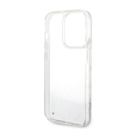 Guess Liquid Glitter Marble - Case for iPhone 14 Pro Max (White)