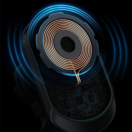 USAMS US-CD182 - Magnetický držák do auta s 15W bezdrátovým nabíjením (černý)