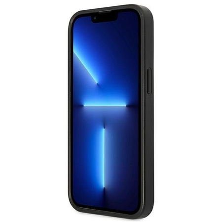 Guess Saffiano 4G Small Metal Logo - iPhone 13 Pro Tasche (schwarz)