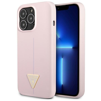 Guess szilikon háromszög logó - iPhone 13 Pro tok (lila)