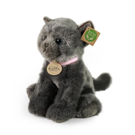 GRAUE KATZE PUSH MOUSE, Realistische Katze, genau wie die echte, weich, ECO
