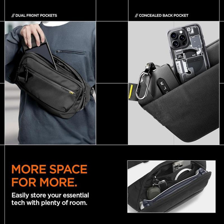 Spigen KD410 Sling Bag Klasden - Sacoche pour téléphone portable / bandoulière (Noir)