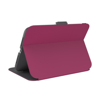 Speck Balance Folio - pouzdro pro iPad mini 6 (2021) s povrchovou úpravou MICROBAN (Very Berry Red Slate Grey)