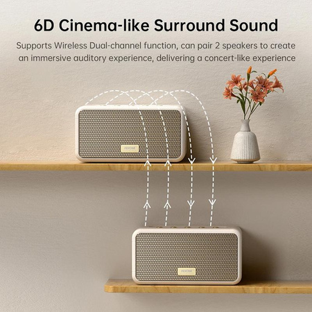 WEKOME Beluga D9 Chiyvh - bezdrátový reproduktor Bluetooth V5.3 (bílý)