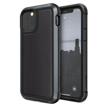 X-Doria Defense Lux - Aluminiumgehäuse für iPhone 11 Pro (Falltest 3m) (Schwarzes Leder)
