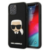 Karl Lagerfeld 3D gumové pouzdro s hlavou Karla - iPhone 12 / iPhone 12 Pro (černé)