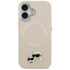 ETUI DO IPHONE 17 do MAGSAFE KARL LAGERFELD ORYGINALNE BEŻOWE SKÓRZANE CASE