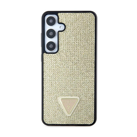 Guess Rhinestone Triangle - Hülle für Samsung Galaxy S24+ (Gold)