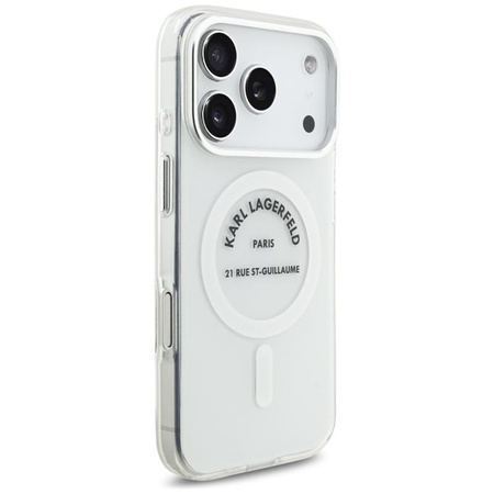 Karl Lagerfeld IML Karl RSG Logo MagSafe - Hülle für iPhone 17 Pro (transparent)