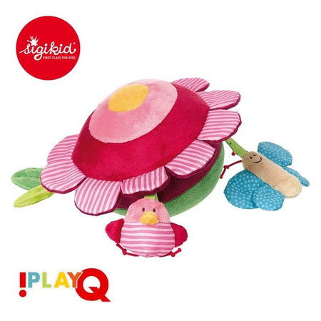 Sigikid - Activating soft ball with piping insects in the meadow with rattle (14 x 22 x 22 cm)