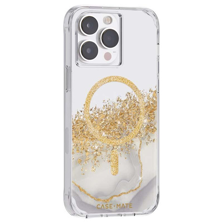 Case-Mate Karat MagSafe - iPhone 14 Pro Max Case Decorated with Gold (Marble)