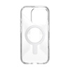 Speck Presidio Perfect-Clear Grip ClickLock & MagSafe - iPhone 16 Pro Hülle (Transparent / Chrom-Finish / Serene Silver)