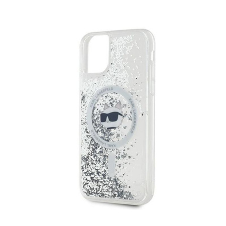 Karl Lagerfeld Liquid Glitter Choupette Head MagSafe - Hülle für iPhone 11 (Transparent)