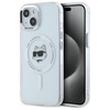 Karl Lagerfeld IML Metal Choupette Head MagSafe - Pouzdro na iPhone 15 (bílá)
