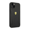 Ferrari Leather Stamp Sides - iPhone 14 Plus Case (Black)