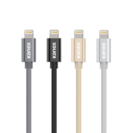 Kanex DuraBraid - Câble de connexion USB-C (Power Delivery) vers Lightning certification MFi 1,2 m (Argent)