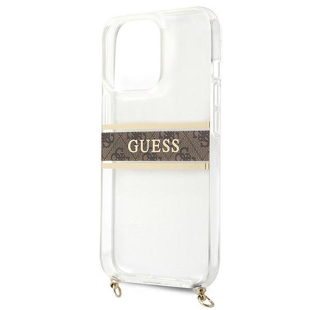 Guess 4G Gold Stripe Crossbody - pouzdro pro iPhone 13 Pro Max
