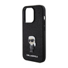 Karl Lagerfeld Fixed Glitter Iconic Logo Metal Pin - iPhone 15 Pro Case (black)