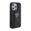 Guess Grip Stand 4G Triangle Strass Logo - Etui iPhone 15 Pro (czarny)
